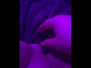 Preview 1 of Hairbrush makes slutty teens pussy wet and creamy as she cums loud