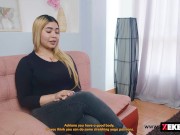Preview 5 of Mia Salazar on her adult entertainment debut (Casting with real sex)
