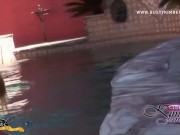 Preview 6 of Sexy Shemale Skinny Dipping in the Pool with Her Cock Out
