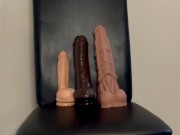 Preview 1 of Anal Training with 3 Different Sized Dildos (full vid on OF and Fansly)