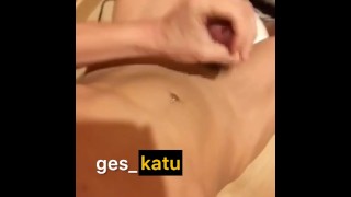Masturbate nipples with lotion and gasp
