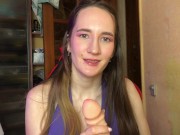 Preview 5 of BEAUTY SUCKING RUBBER DILDO JOI ASMR HARD JOI
