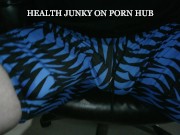 Preview 4 of Cum in Swim Jammers (Runs Down Leg). Large Load w/ Double Cumshot