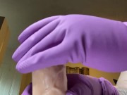 Preview 2 of Cleaning gloves on your hard cock