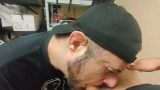 Straight mechanic buries his BWC in my throat & fucks me