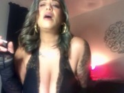 Preview 5 of Curvy queen smoking, rubbing BIG tits, wants pleased and ash on you. TURN UP VOLUME!!