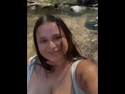 Preview 6 of Flashing My Big Titties at the Azusa River