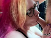 Preview 4 of German Goth BBW Abby Strange takes three dicks in group sex
