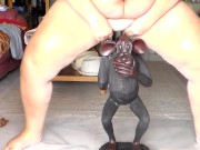 Preview 1 of Jen is Peeing on an Ape Statue