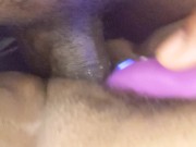 Preview 2 of Camera Shy Lightskin Pussy, Purple Vibrator & a BBC : Part 2