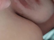 Preview 3 of Fucked Doggie style huge creampie pushing it back in with a Dildo