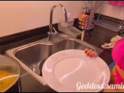 Preview 1 of Giantess Samira cooks a lobster and then eats it (Trailer- Vore)