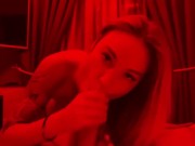 Preview 1 of Monika Fox Sloppy Blowjob & Fisting In Red Room