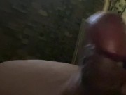 Preview 5 of Horny Latina wife watches me Masturbate for intro video, Stroking big cock for gay and straight me