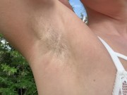Preview 3 of Sweaty Armpits, Hairy Armpits, Armpit Fetish, Hairy Pussy Pissing, Nude Sunbathing