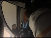 Preview 1 of Thick Lightskin suck and fuck me in her boyfriend car while he at work