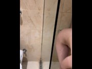 Preview 1 of Cumming hard in hotel shower