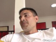 Preview 1 of Petite latina teen fucks grandpas cock