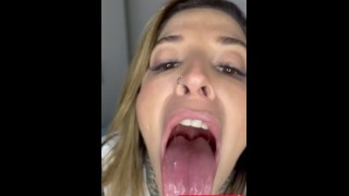 Your giantess Ashley plays and swallows gummy sharks