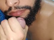 Preview 4 of blowjob, big dick, piss, pee, urine, amateur, bearded, bear, drinking, swallowing