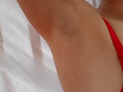 Preview 2 of Armpit Fetish, BIG TITS, Hairy Pussy, Hairy Armpits
