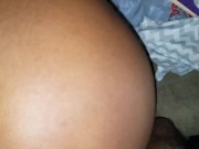 Preview 3 of Ebony thot wanted raw dick with nut on her ass