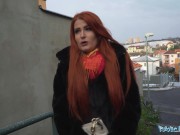 Preview 2 of Public Agent Hot Redhead with a Fantastic Bubble Butt Fucked by a Stranger