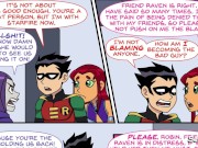 Preview 6 of Teen Titans Emotional Sickness PT. #3 - Robin Fuck Ravin while starfire watch