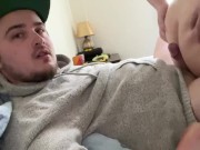Preview 3 of Assjob makes him cum in his own mouth!