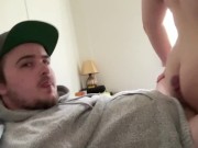Preview 4 of Assjob makes him cum in his own mouth!