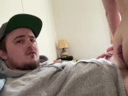 Preview 6 of Assjob makes him cum in his own mouth!