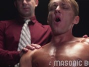 Preview 1 of MasonicBoys - Cute blond gets used and raw fucked by suited hung DILF