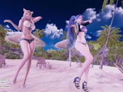 Preview 6 of [MMD] Girl's Generation - Holiday Ahri Kaisa Hot Kpop Dance League of Legends