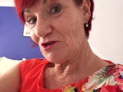 Preview 4 of Aunt Judy's XXX - Your 64yo Big Tit Step-Auntie Mrs. Linda Catches you with a Dirty Magazine (POV)