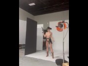 Preview 1 of Roxanna Redfoot full nude photoshoot behind the scenes - onlyfans/RoxannaRedfoot for more!