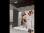Preview 3 of Roxanna Redfoot full nude photoshoot behind the scenes - onlyfans/RoxannaRedfoot for more!