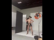 Preview 6 of Roxanna Redfoot full nude photoshoot behind the scenes - onlyfans/RoxannaRedfoot for more!