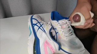 Cum on GF's Asics sneakers