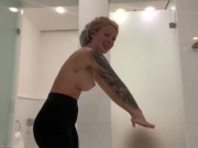 Preview 3 of wild dancing in the shower. while my girlfriend was bathing i fucked her through the door