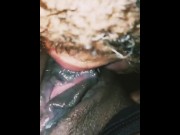 Preview 3 of Horny  and wet pussy twerking before cum in step daddy's mouth after a good puss licking