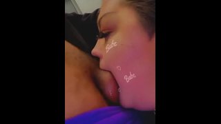 Bliss Rose gets facefucked in 69 and receives a big load down her throat