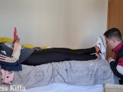 Preview 3 of Goddess Kiffa and Mr Pine - Kiffa makes her cuck clean the same dirty sneakers used on her date - S