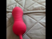 Preview 1 of TOY TEST - Nosakki Clitoral Stimulator with Thrusting Egg Bullet Vibrator mature BBW milf