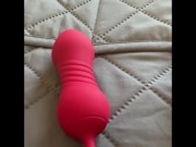 Preview 2 of TOY TEST - Nosakki Clitoral Stimulator with Thrusting Egg Bullet Vibrator mature BBW milf