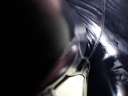 Preview 6 of ShinyWetLookX - I like wearing tight leather leggings with a tiny hole in the crotch