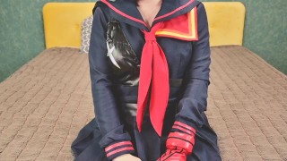 Ryuko Matoi was fucked by Naked Teacher in all holes until anal creampie - Cosplay KLK Spooky Boogie