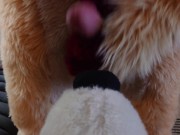 Preview 2 of POV fursuit muzzle fuck and cumshot