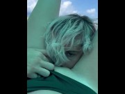 Preview 1 of I make my Gf Cum on the Beach😈