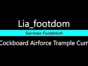 Preview 1 of Lia - Cum under my airforce with Zigarette!