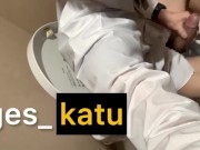 Preview 4 of ges_katu トイレでシコシコ 休憩中にデカマラオナニー